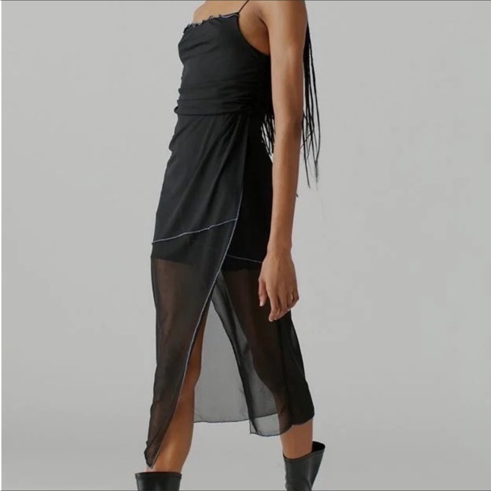 Mesh black midi dress from Urban Outfitters Large